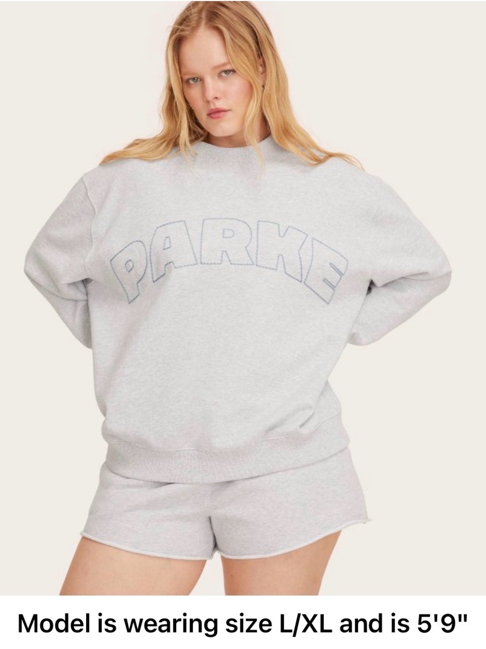Parke x Target navy mockneck Sweatshirt - size L/XL